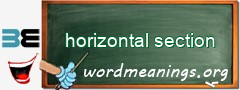 WordMeaning blackboard for horizontal section